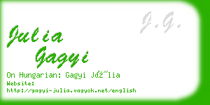 julia gagyi business card